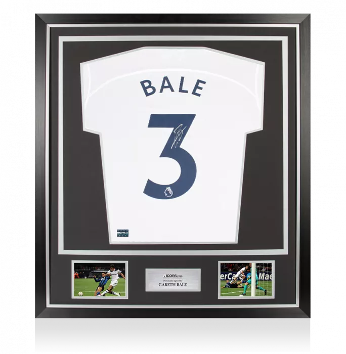 Gareth Bale Back Signed Tottenham Hotspur 2022-23 Home Shirt In Classic Frame