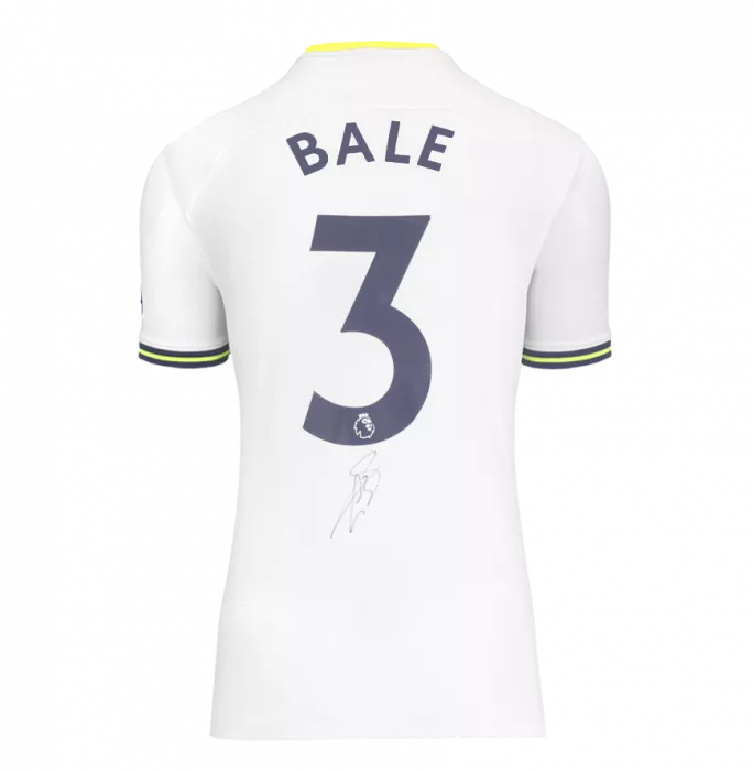 Gareth Bale Back Signed Tottenham Hotspur 2022-23 Home Shirt In Classic Frame