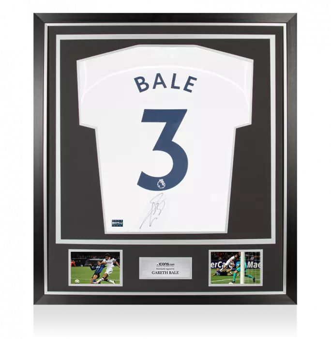 Gareth Bale Back Signed Tottenham Hotspur 2022-23 Home Shirt In Classic Frame