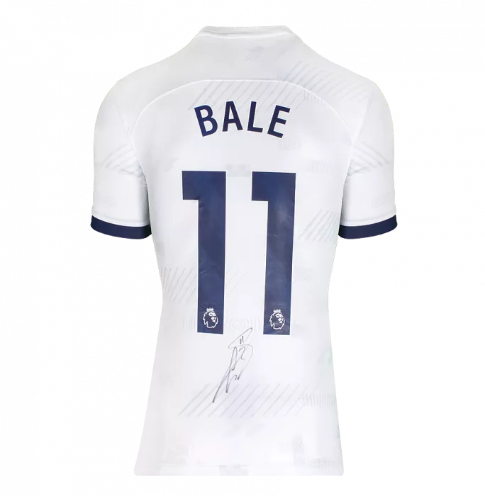 Gareth Bale Back Signed Tottenham Hotspur 2023-24 Home Shirt In Hero Frame: Option 1