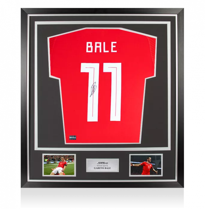 Gareth Bale Back Signed Wales 2016 Home Shirt In Classic Frame