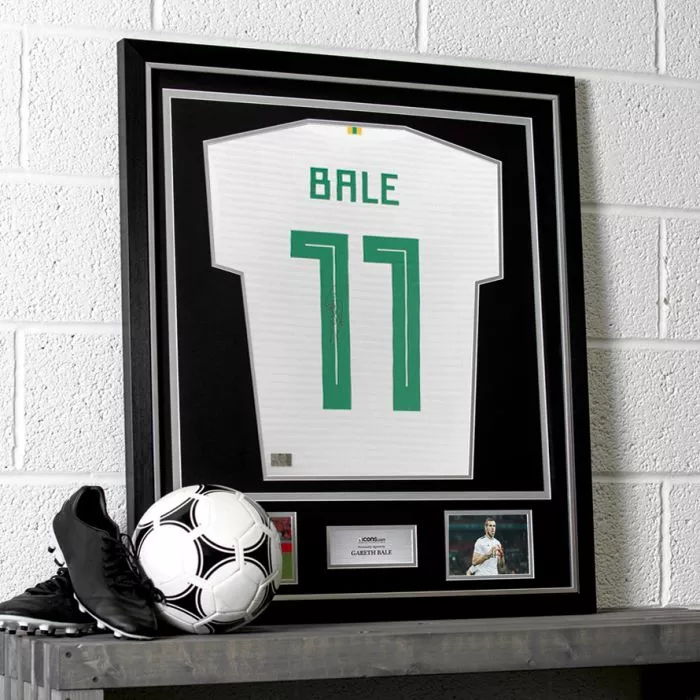 Gareth Bale Back Signed Wales 2018-19 Away Shirt In Classic Frame