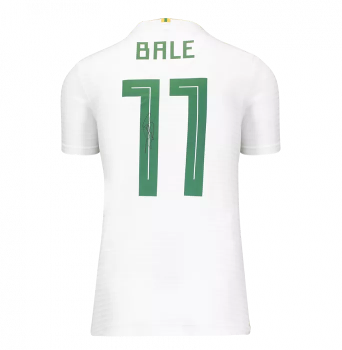 Gareth Bale Back Signed Wales 2018-19 Away Shirt In Classic Frame