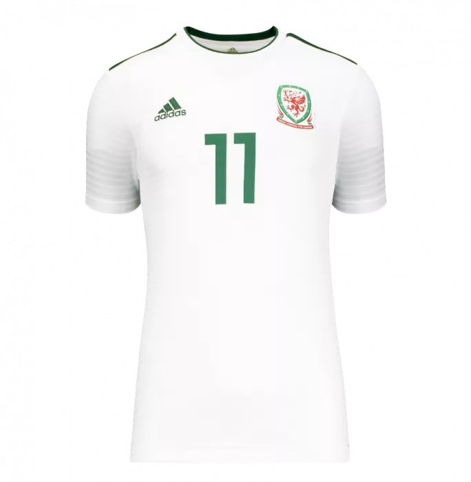 Gareth Bale Back Signed Wales 2018-19 Away Shirt In Hero Frame: Option 1