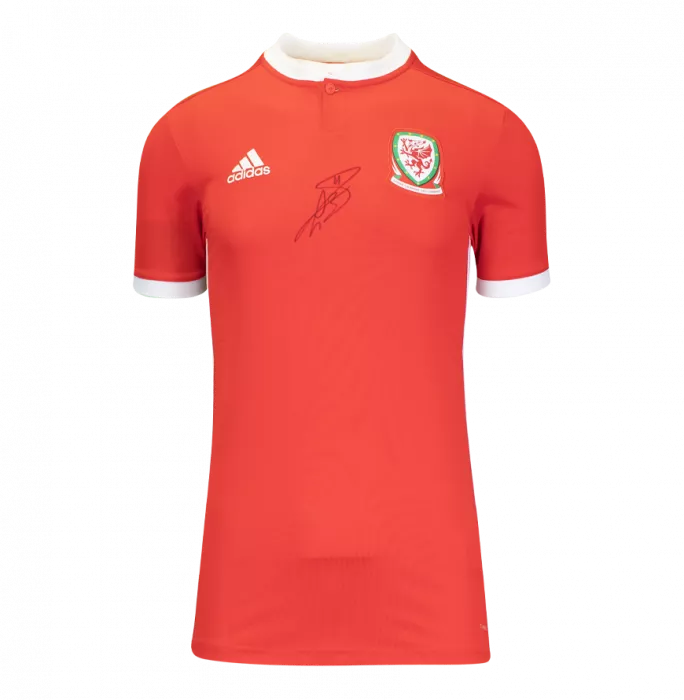 Gareth Bale Front Signed Wales 2017-18 Home Shirt In Classic Frame