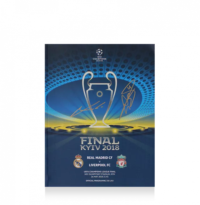 Gareth Bale & Luka Modric Dual Signed And Framed Programme: 2018 UEFA Champions League