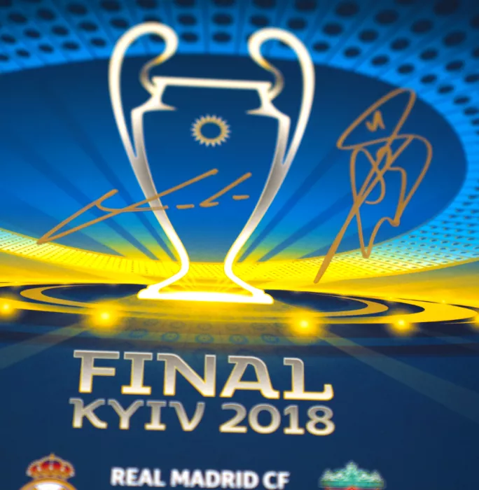 Gareth Bale & Luka Modric Dual Signed And Framed Programme: 2018 UEFA Champions League