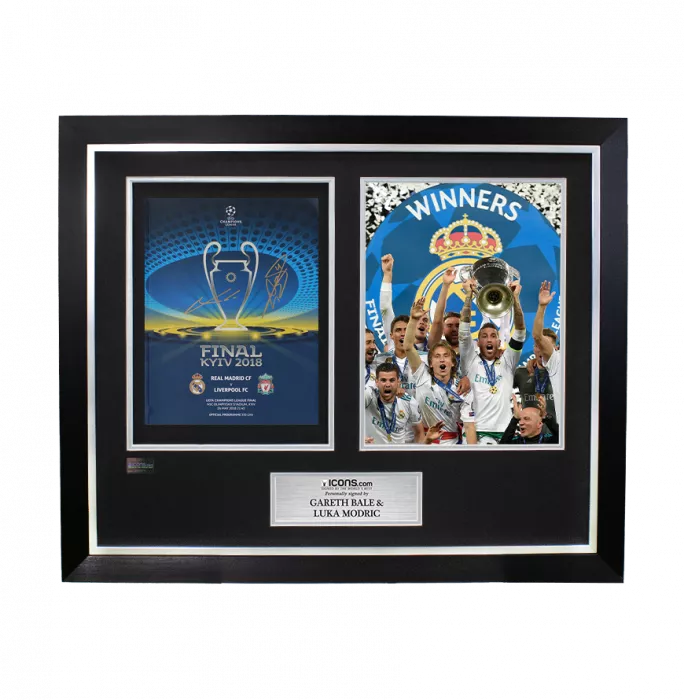 Gareth Bale & Luka Modric Dual Signed And Framed Programme: 2018 UEFA Champions League