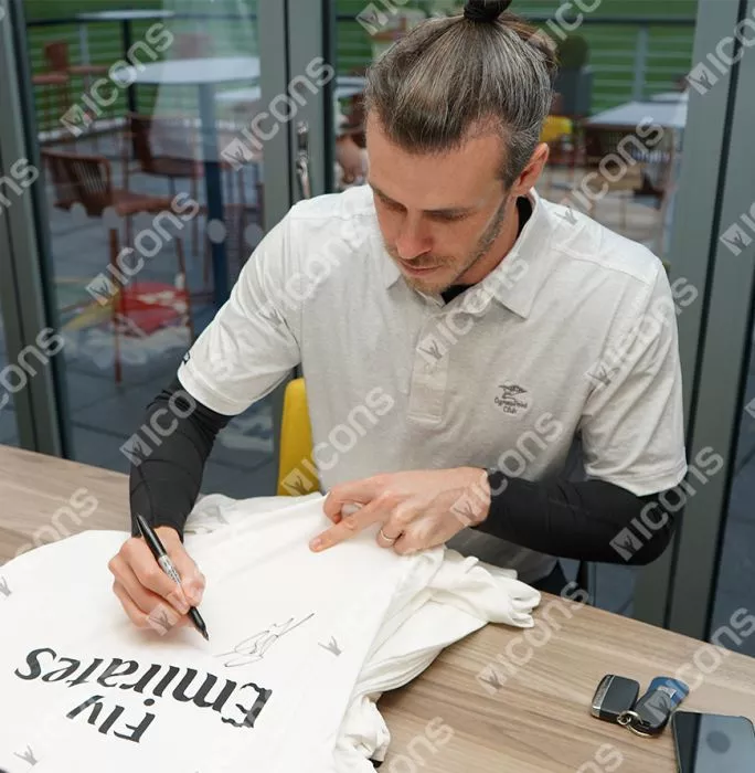 Gareth Bale & Luka Modric Front Signed Real Madrid 2018-19 Home Shirt