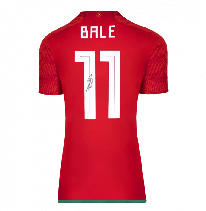 Gareth Bale Official FIFA World Cup™ Back Signed And Framed Modern Wales Home Shirt