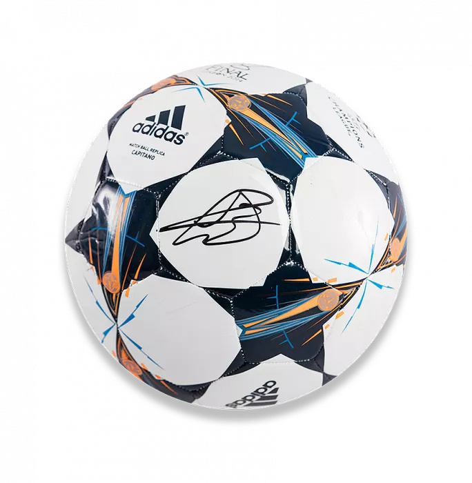 Gareth Bale Signed 2013-14 UEFA Champions League Football In Acrylic Case