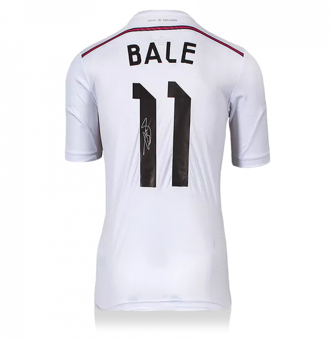 Gareth Bale Signed Real Madrid 2014-15 Home Shirt With Fan Style Numbers