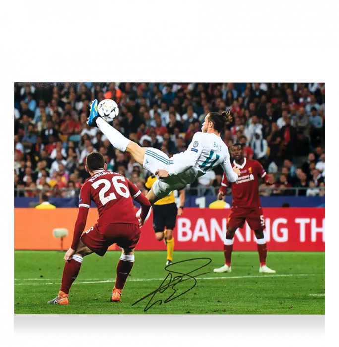 Gareth Bale Signed Real Madrid Photo: 2018 UEFA Champions League Final Overhead Kick Goal