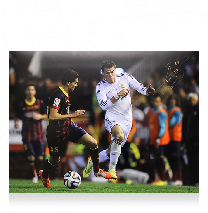 Gareth Bale Signed Real Madrid Photo In Black Wooden Frame: Copa Del Rey Wonder Goal