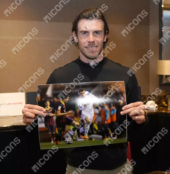 Gareth Bale Signed Real Madrid Photo In Black Wooden Frame: Copa Del Rey Wonder Goal