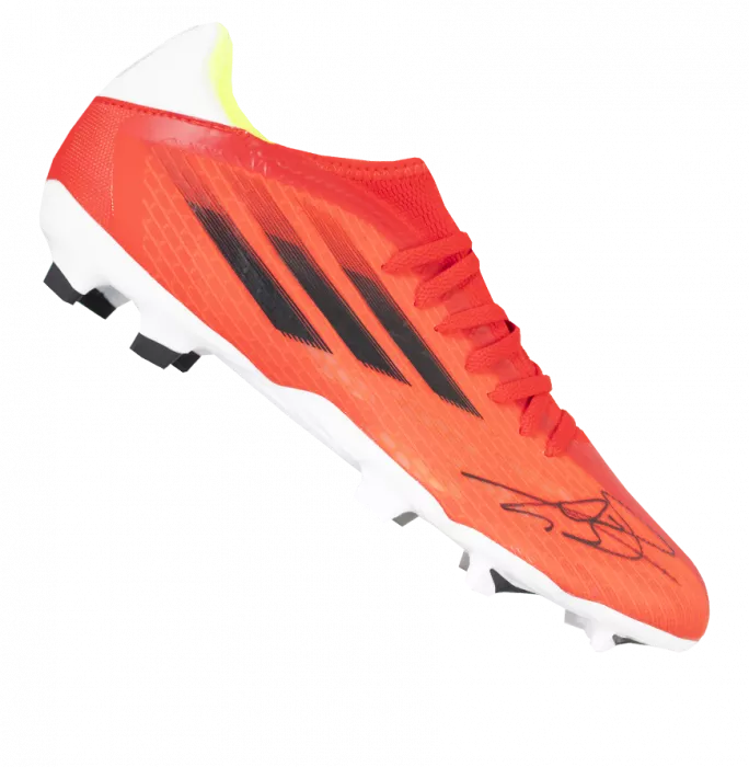 Gareth Bale Signed Red Adidas X Boot In Bubble Frame: Option 1