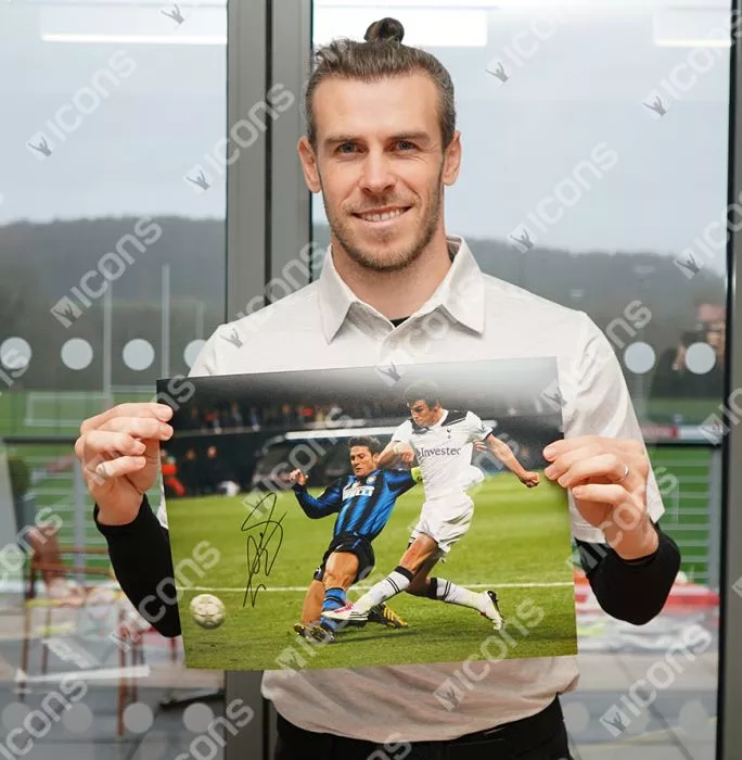 Gareth Bale Signed Tottenham Hotspur Photo: Iconic UEFA Champions League Goal Vs Internazionale
