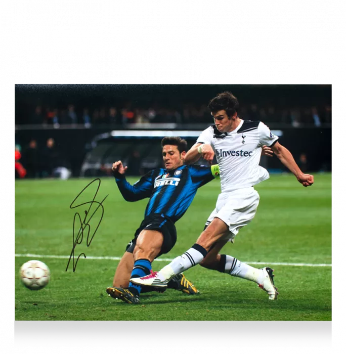 Gareth Bale Signed Tottenham Hotspur Photo: Iconic UEFA Champions League Goal vs Internazionale