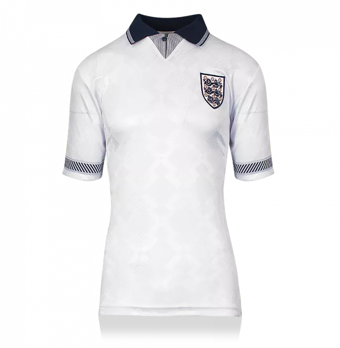 Gary Lineker Back Signed England 1990 Home Shirt