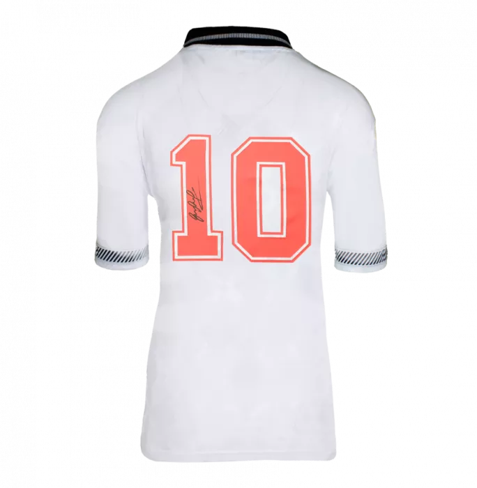 Gary Lineker Back Signed England 1990 Home Shirt In Deluxe Packaging