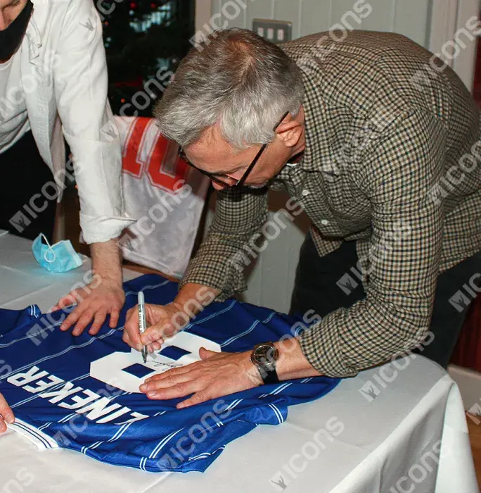 Gary Lineker Back Signed Leicester City 1984-85 Home Shirt In Classic Frame