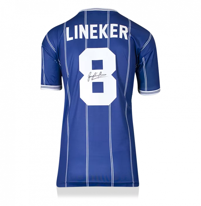 Gary Lineker Back Signed Leicester City 1984-85 Home Shirt In Hero Frame: Option 1