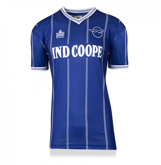 Gary Lineker Back Signed Leicester City 1984-85 Home Shirt In Hero Frame: Option 1