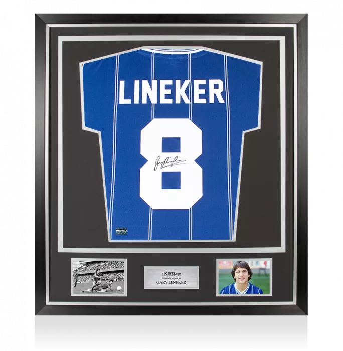 Gary Lineker Back Signed Leicester City 1984-85 Home Shirt In Classic Frame