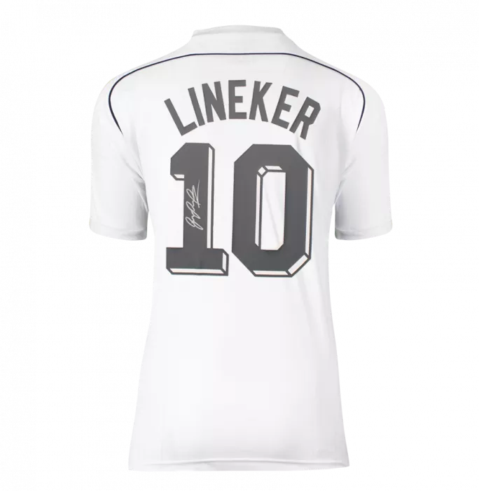 Gary Lineker Back Signed Tottenham Hotspur 1986 Home Shirt In Classic Frame