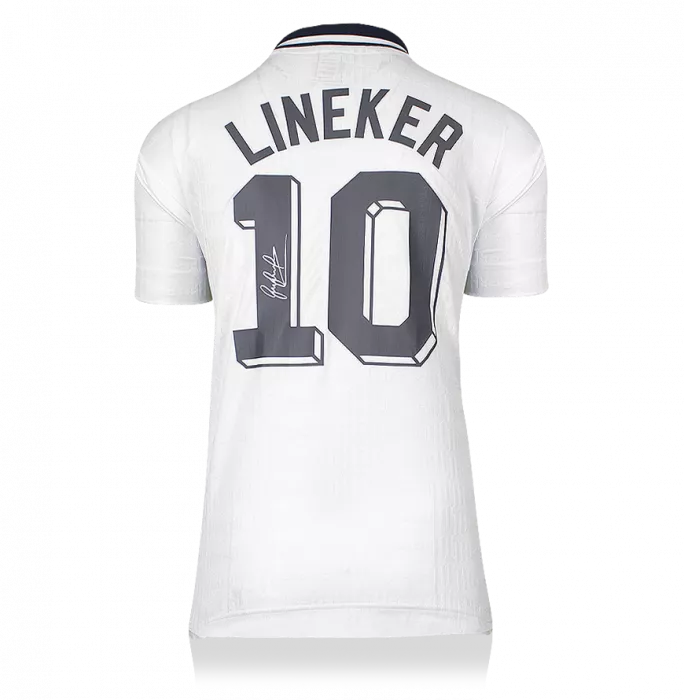 Gary Lineker Back Signed Tottenham Hotspur 1991-92 Home Shirt In Classic Frame