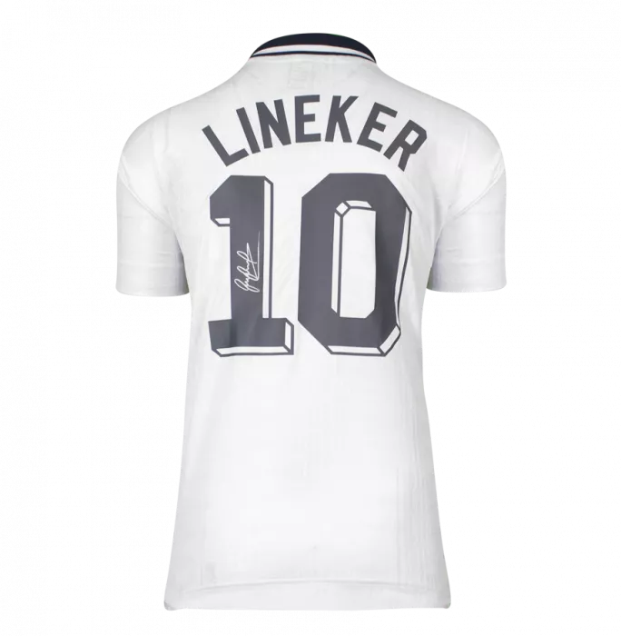 Gary Lineker Back Signed Tottenham Hotspur Home Shirt: 1991 FA Cup Semi Final In Hero Frame: Option 1