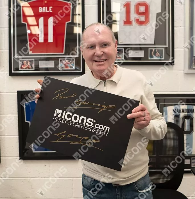 Gary Lineker & Paul Gascoigne Dual Signed Tottenham Hotspur 1991 Home Shirt In Hero Frame: Option 1