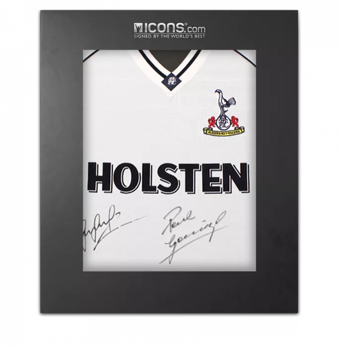 Gary Lineker & Paul Gascoigne Dual Signed Tottenham Hotspur 1991 Home Shirt In Deluxe Packaging
