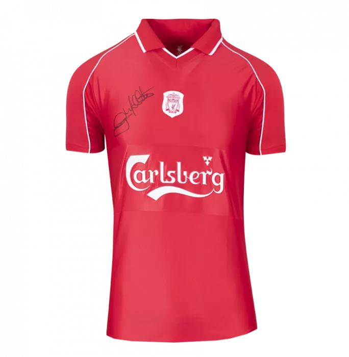 Gary McAllister Front Signed Liverpool FC 2000 Home Shirt In Classic Frame