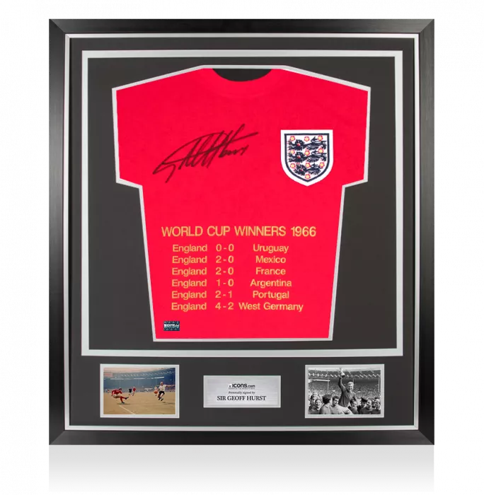 Geoff Hurst Front Signed 1966 England Home Shirt In Classic Frame