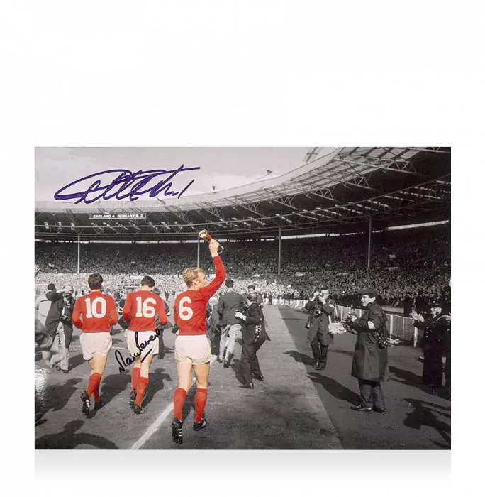 Geoff Hurst & Martin Peters Signed England Photo