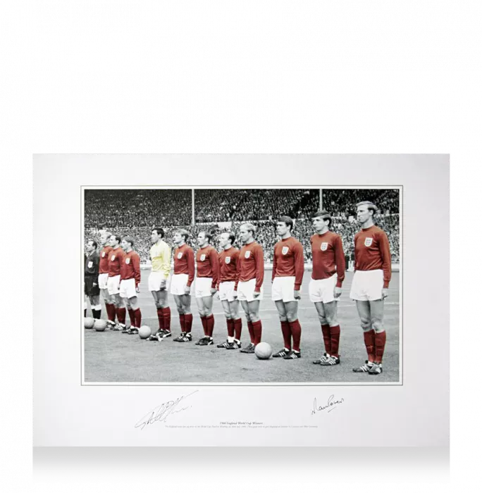 Geoff Hurst & Martin Peters Signed England Photo