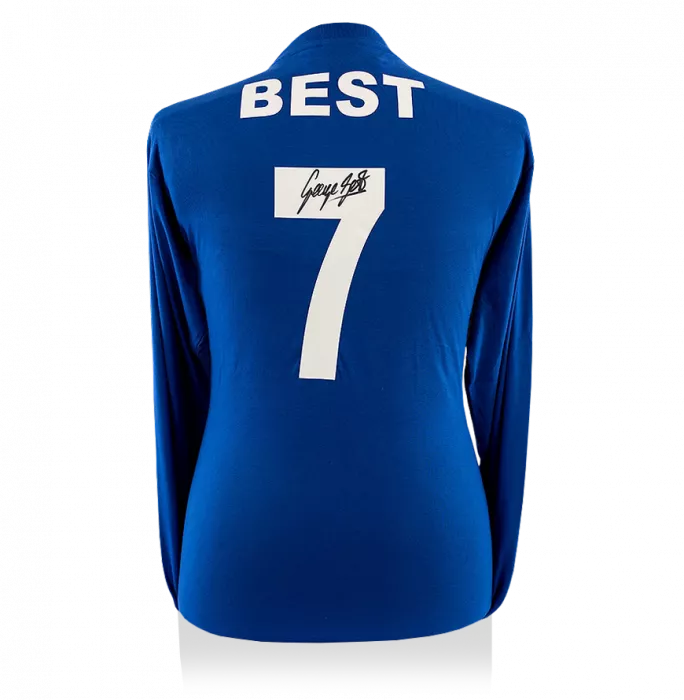 George Best Back Signed Retro Manchester United Away Shirt: 1968 European Cup Final Edition