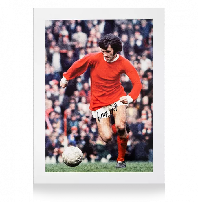George Best Signed Manchester United Print: Portrait of an Icon
