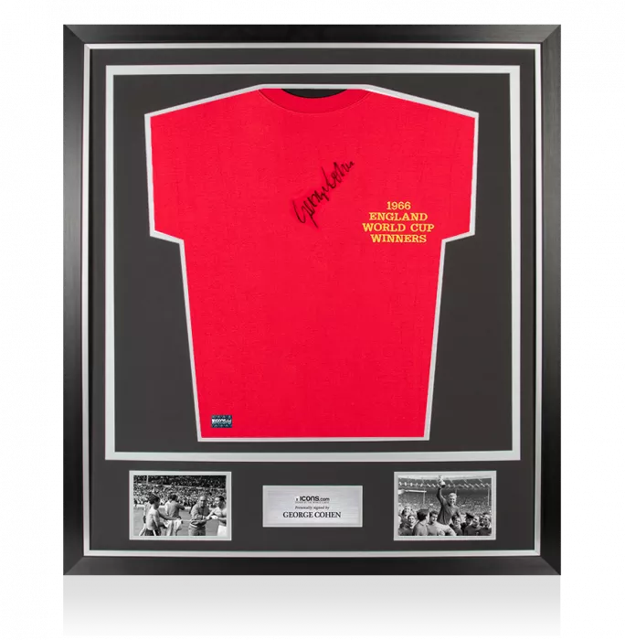 George Cohen Signed 1966 England World Cup Winners Shirt In Classic Frame