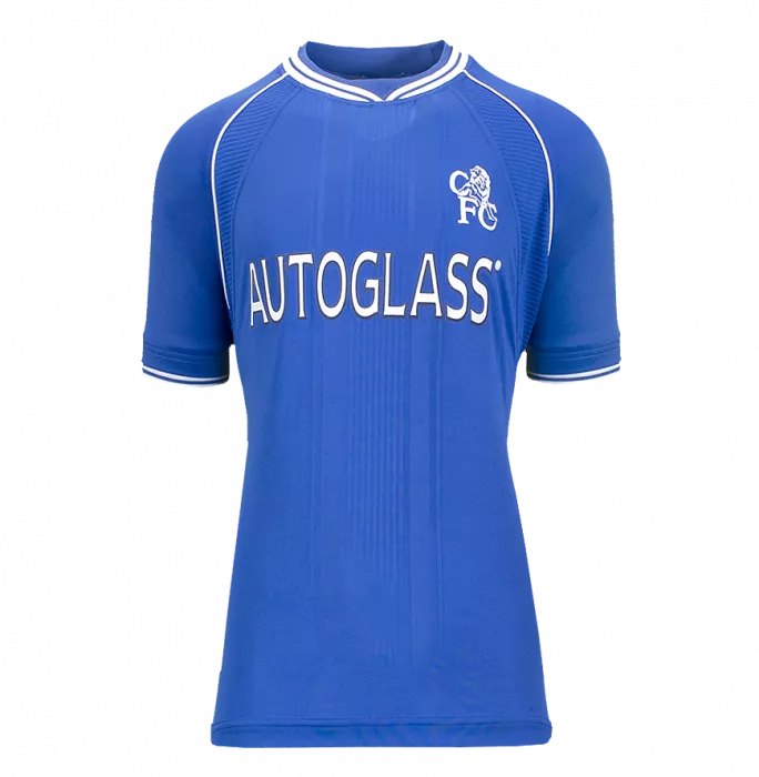 George Weah Back Signed Chelsea 2000-01 Home Shirt With Fan Style Numbers In Deluxe Packaging