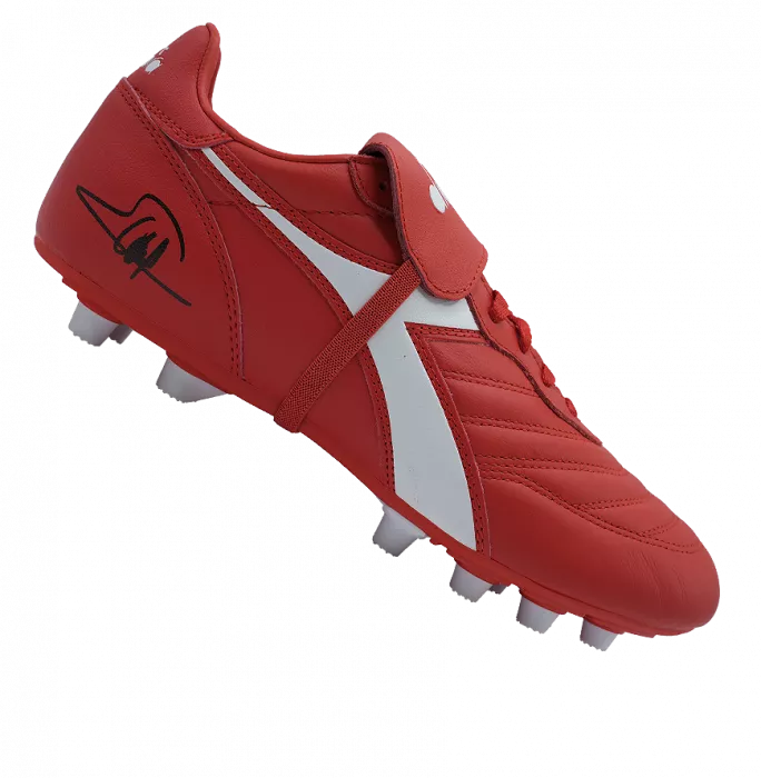 George Weah Signed Diadora Brasil Classico Football Boot In Deluxe Packaging