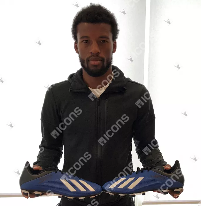 Georginio Wijnaldum Signed Blue And Black Adidas X Boot In Bubble Frame: Liverpool FC
