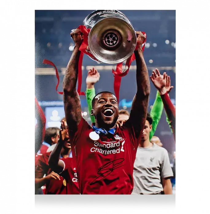Georginio Wijnaldum Signed Liverpool Photo: 2019 UEFA Champions League Winner