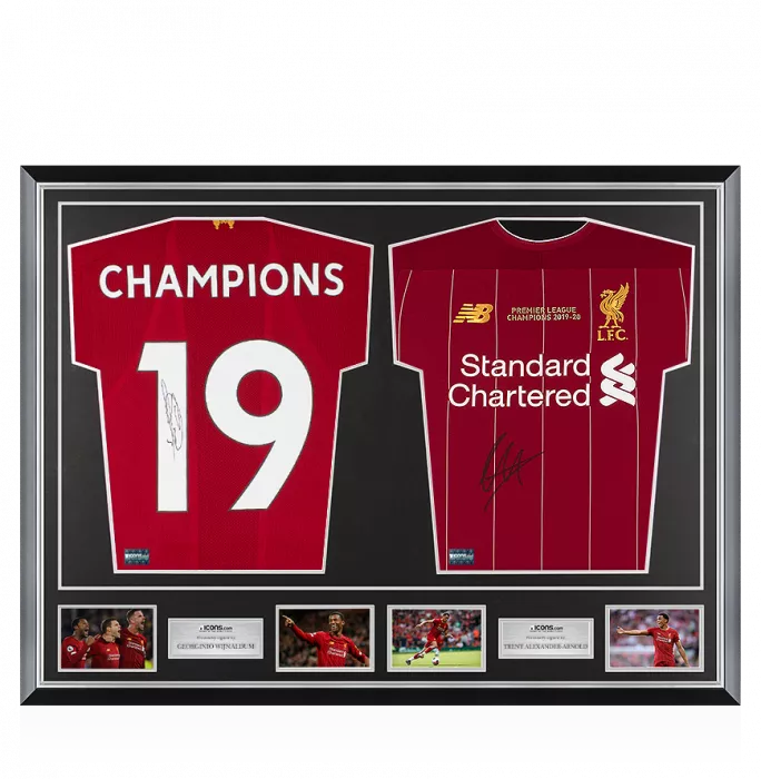 Georginio Wijnaldum & Trent Alexander-Arnold Signed Special Edition Liverpool Shirts In Classic Dual Frame