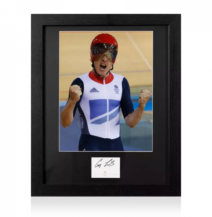 Geraint Thomas Signed Team GB Card And Photo Frame: Option 1