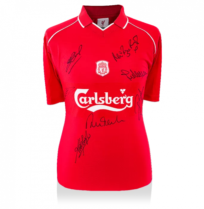 Gerrard Fowler Owen Keegan Barnes Molby & Ruddock Signed Liverpool Shirt
