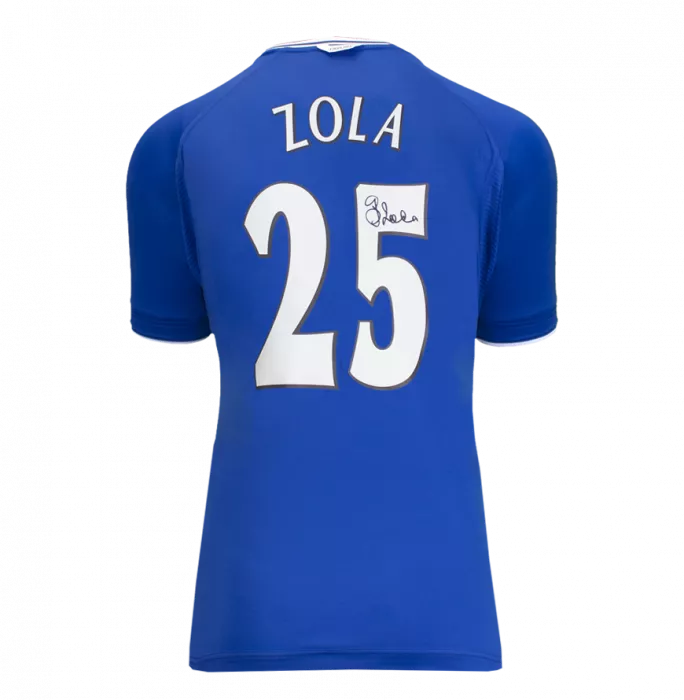 Gianfranco Zola Back Signed Chelsea 2000 Home Shirt In Hero Frame: Option 1