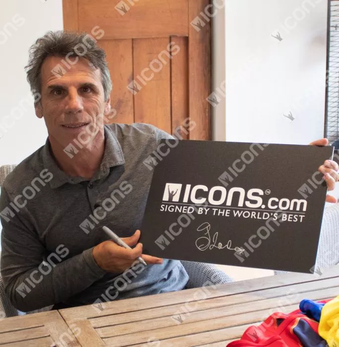 Gianfranco Zola Back Signed Chelsea 2019-20 Home Shirt In Hero Frame: Option 1