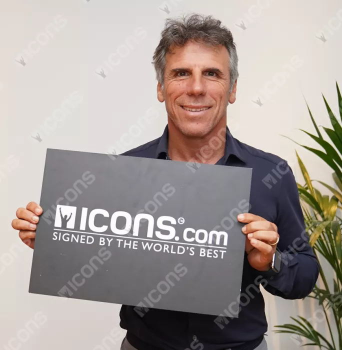 Gianfranco Zola Back Signed Chelsea FC 2000 Shirt With Fan Style Numbers In Deluxe Packaging